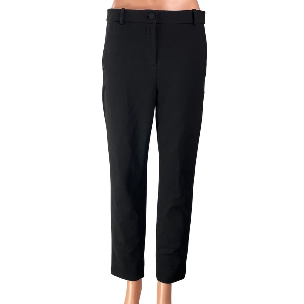 J.Crew Cameron Women's Black High Rise Career Straight Trousers Pants Size S
